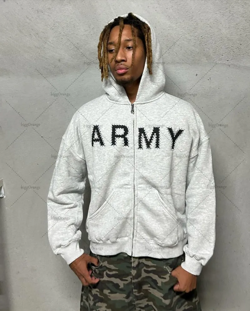 Advbridge 2024 American Retro Classic Streetwear Hip-Hop Trendy Brand Letter Print Colorful Zipper Hoodie Y2K Harajuku Loose Casual Jacket