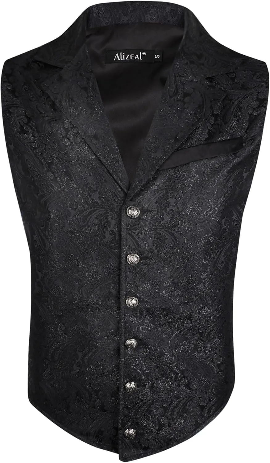 Alizeal Mens Paisley Suit Vest Victorian Floral Steampunk Gothic Waistcoat
