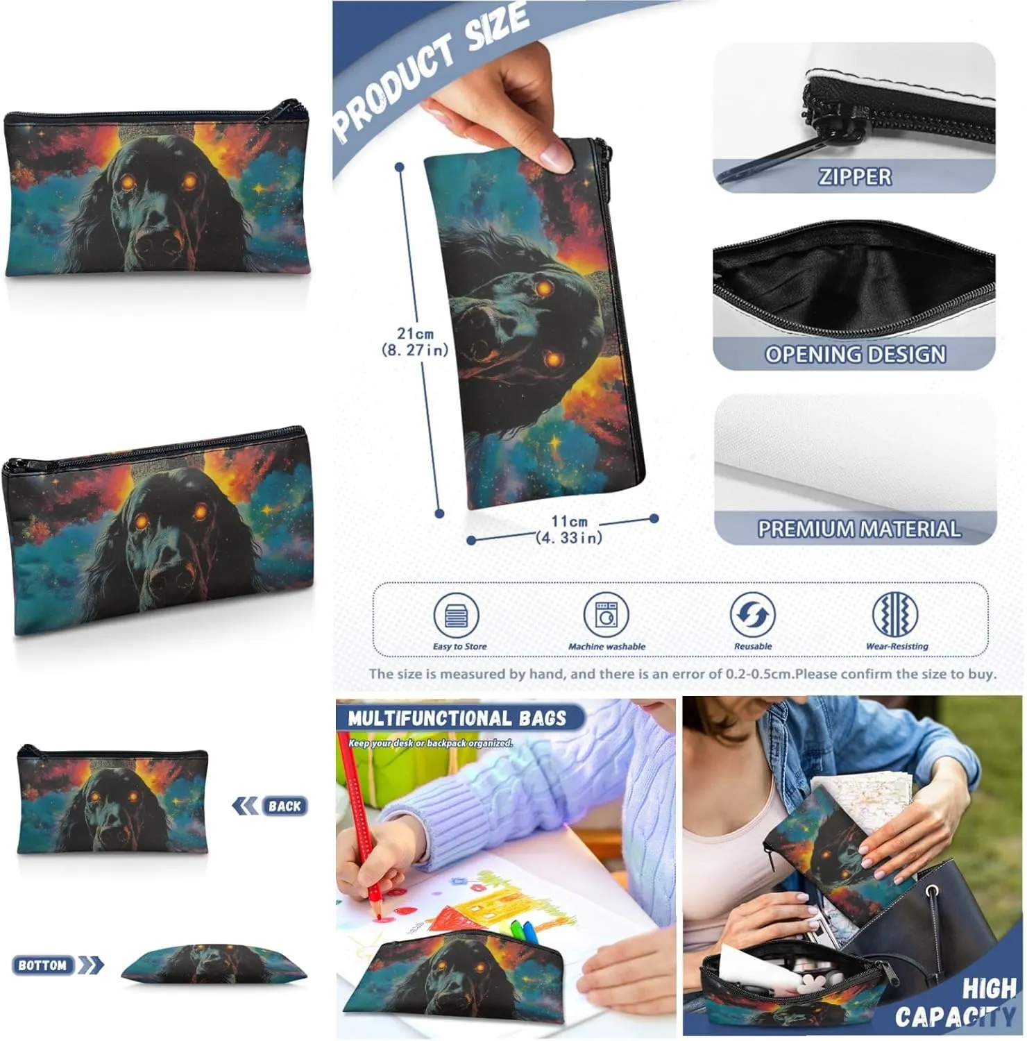 AmzPrint Afghan Hound Dog School Backpacks And Lunch Kit For Girls High School 3 Pcs Backpack Set Back To School Bag Gifts