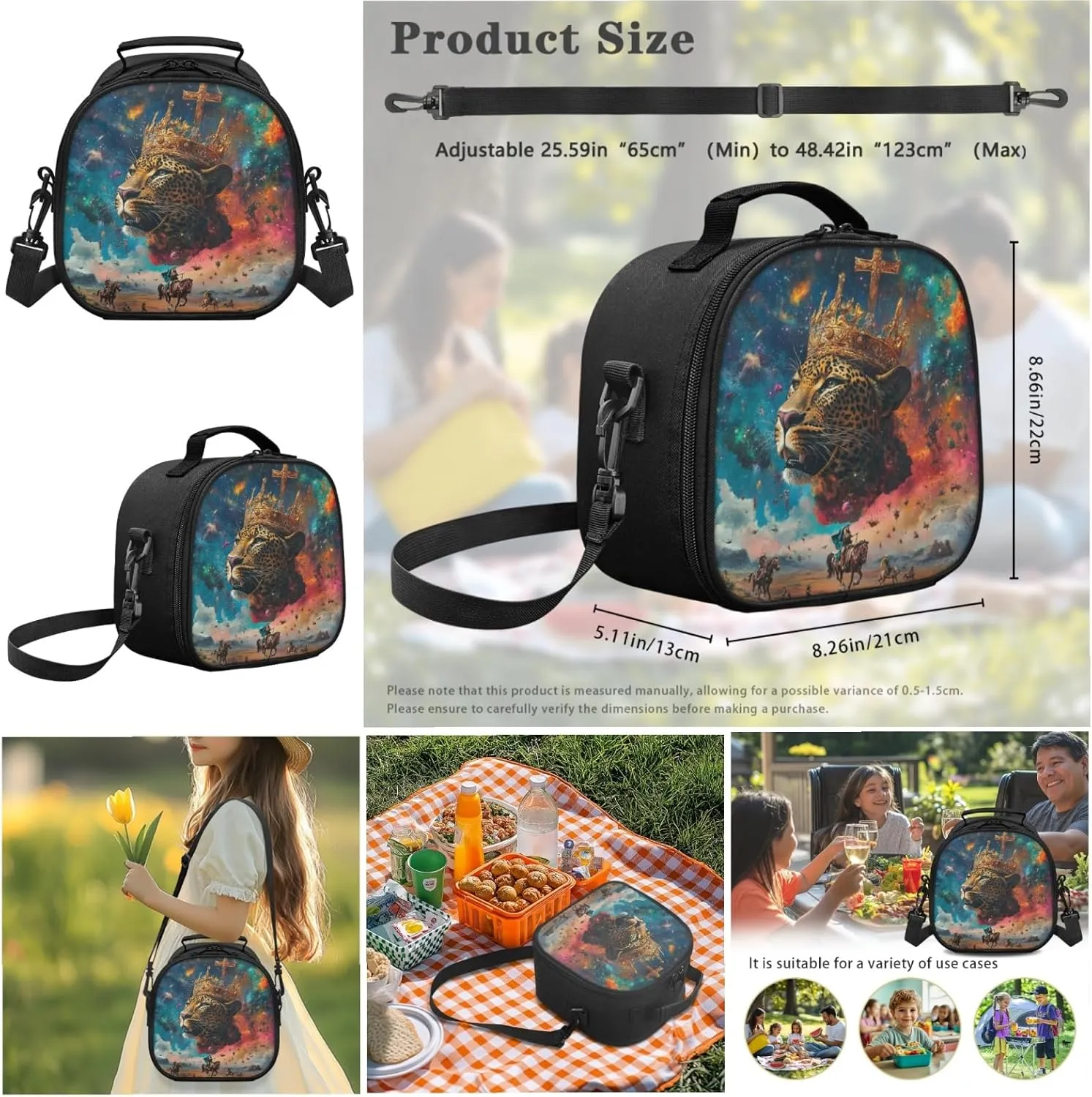 AmzPrint African Buffalo Yak Bookbag With Lunch Box Combo For Girls Preschool 3-Piece Backpack Set Back To School Bag Gifts