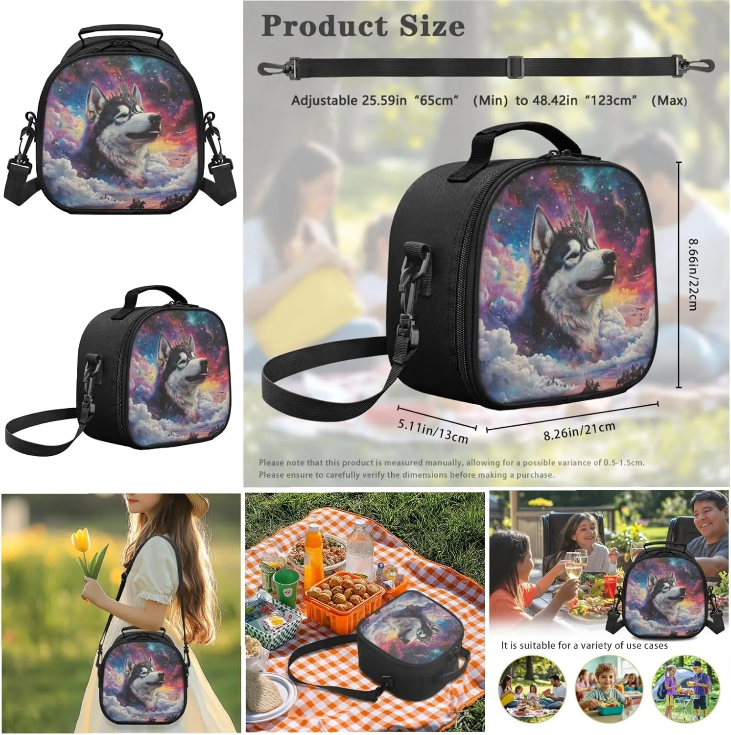 AmzPrint Alaskan Malamute Dog School Bag With Lunchbox Combo For Boys Primary School 3 In 1 Backpack Set