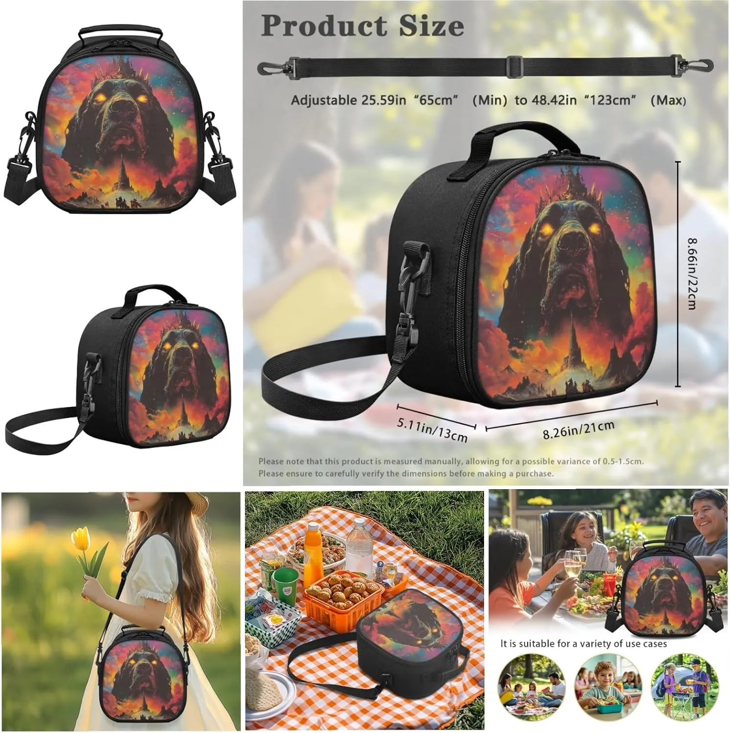 AmzPrint Bloodhound Dog Backpack Matching Lunch Box For Boys Middle School 3 In 1 Backpack Set Back To School Bag Gifts