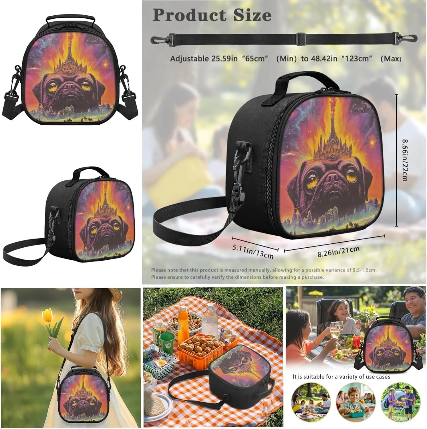 AmzPrint Bloodhound Dog School Backpack Matching Lunch Bag For Boys Junior High School 3 In 1 Backpack Set