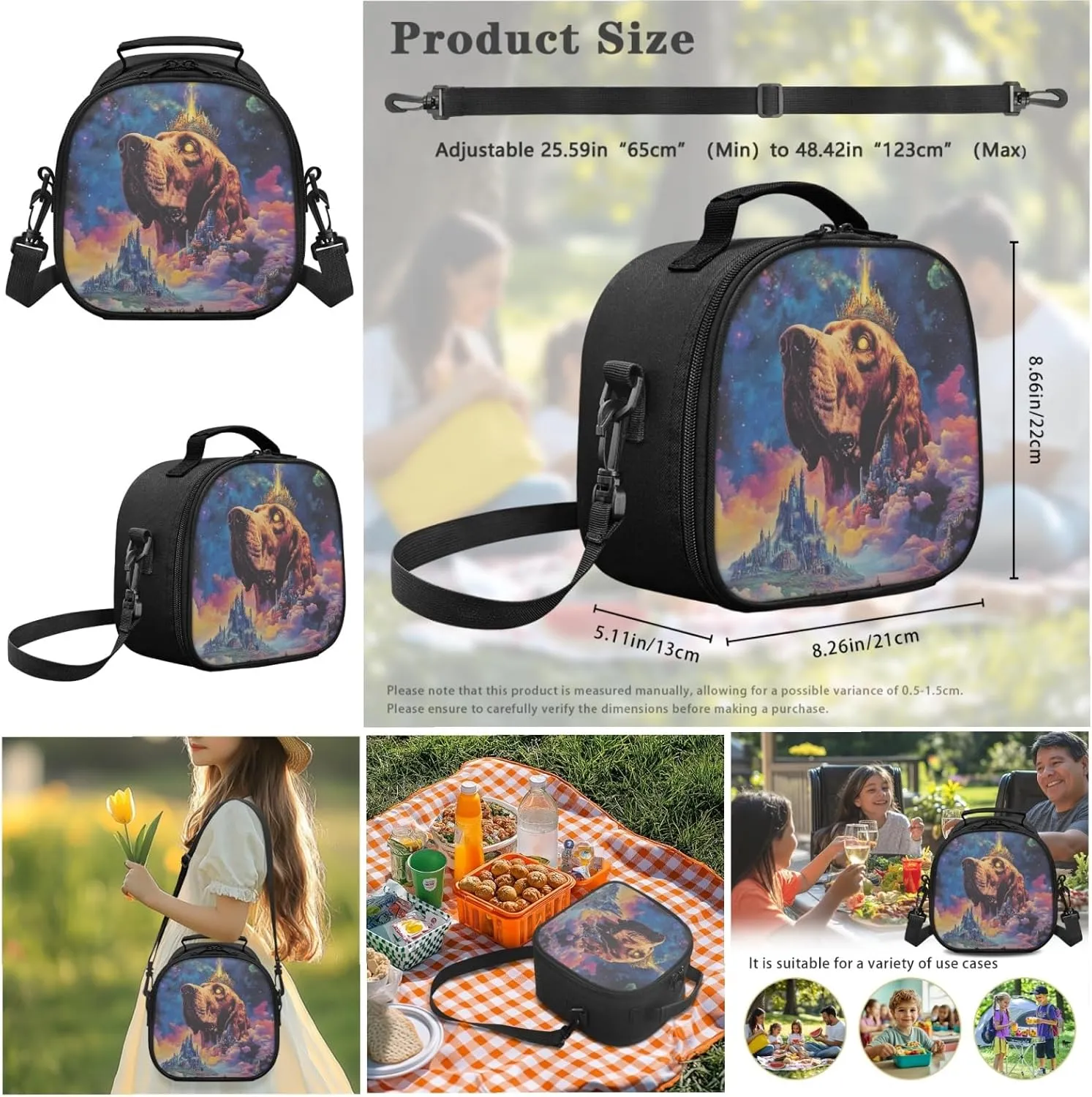 AmzPrint Bloodhound Dog School Bag Matching Lunch Kit For Boys Preschool 3-In-1 Backpack Set Back To School Bag Gifts