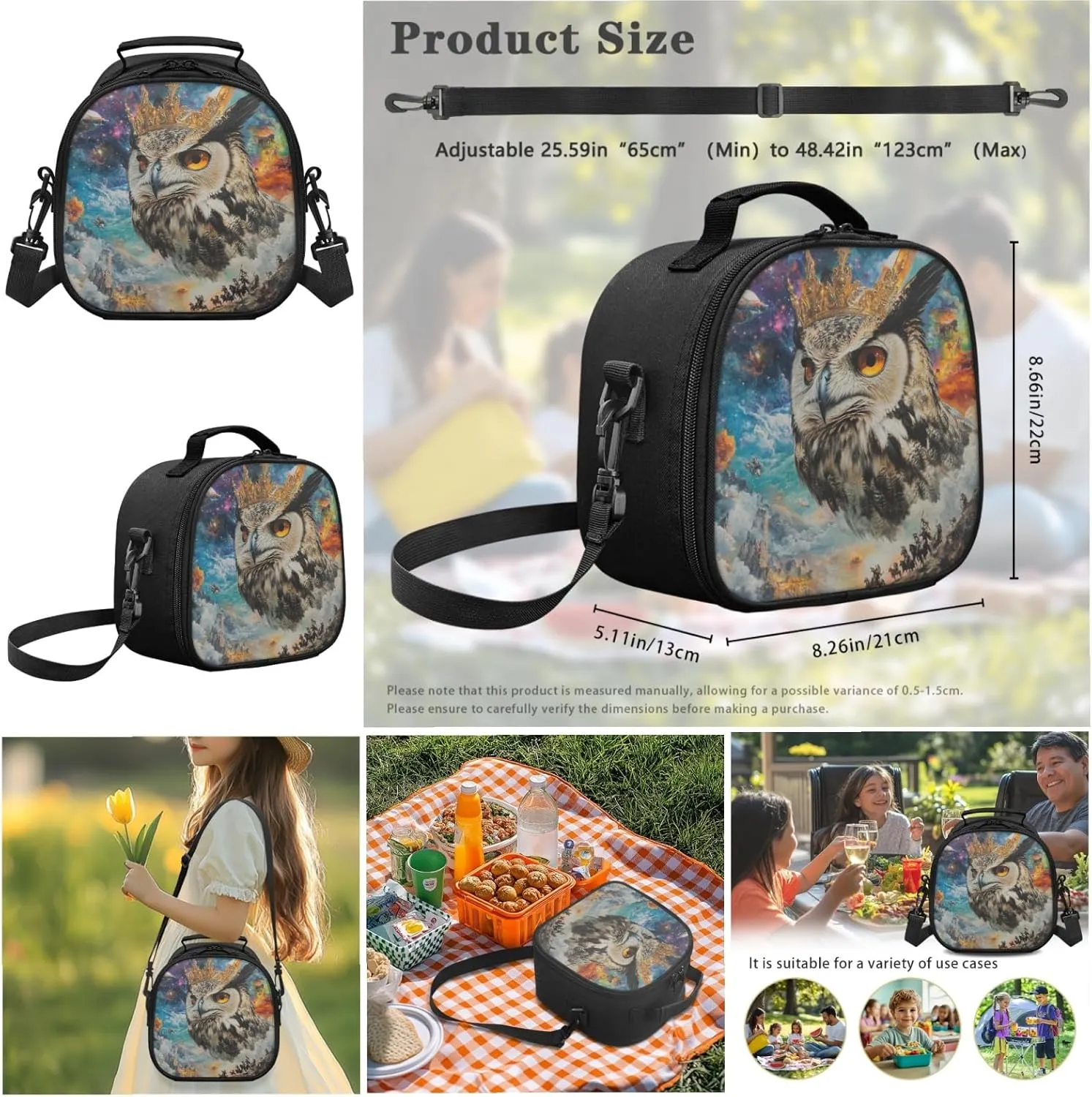 AmzPrint Eurasian Wolf Backpack And Lunch Box For Students Girls Boys Elementary School 3Pcs Backpack Set