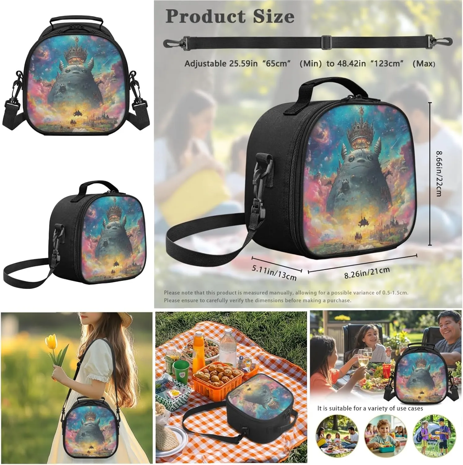 AmzPrint Standard Gray Chinchilla School Bag With Lunch Bag Combo For Girls Elementary School 3-Piece Backpack Set