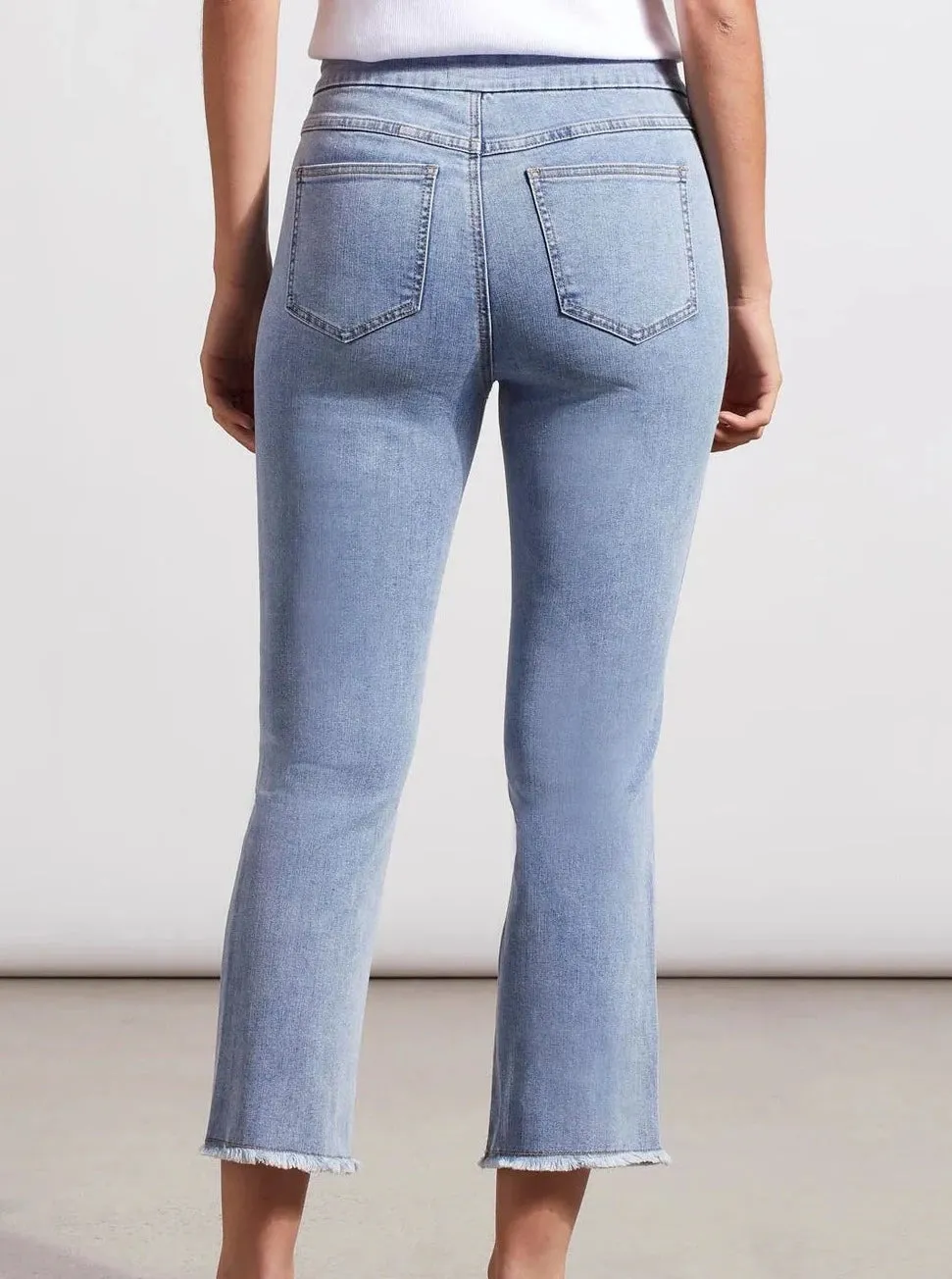 Audrey Pull On Straight Crop Jeans [Vista Blue-6733O]