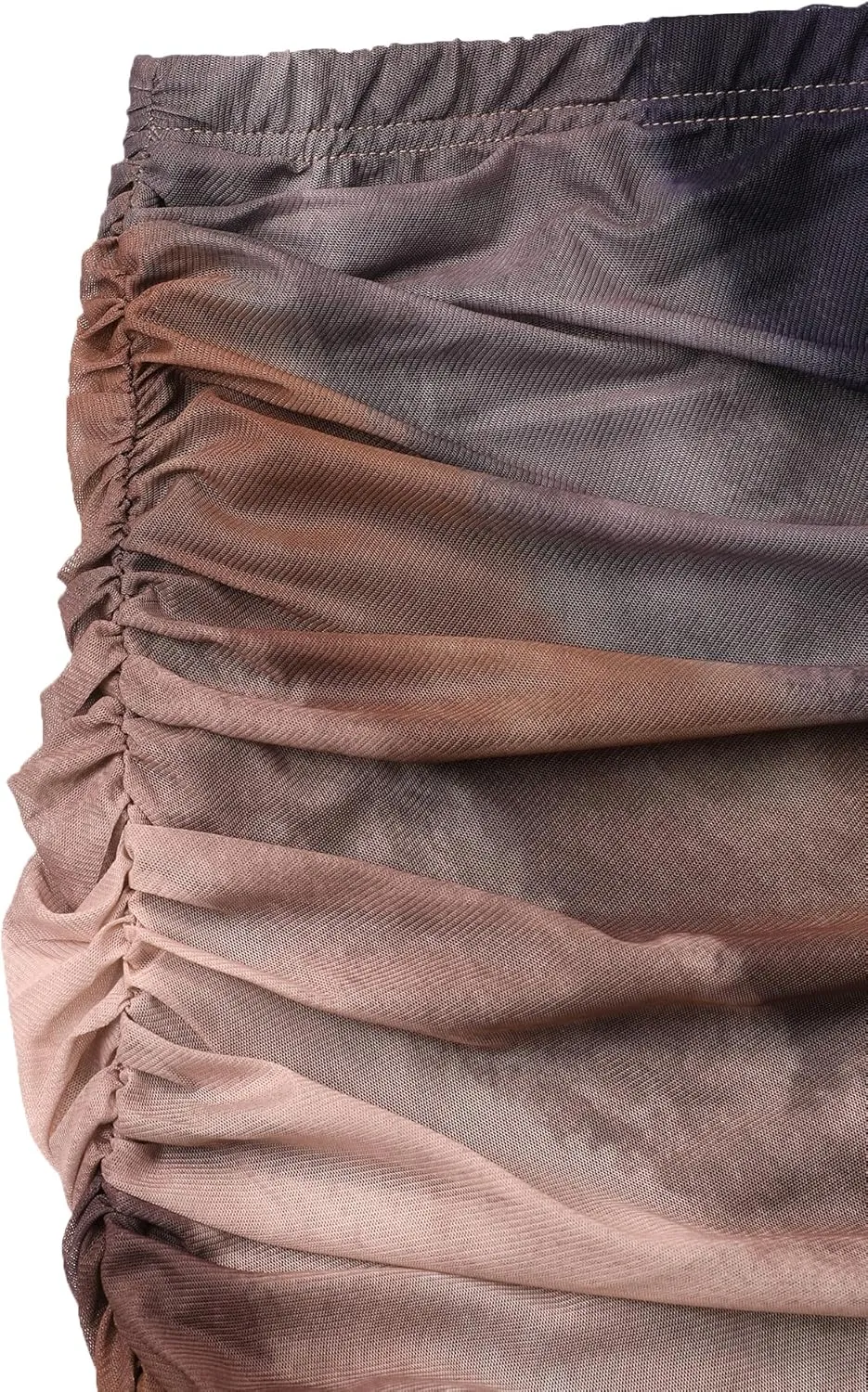 Avanova Womens Tie Dye Mesh Side Slit Maxi Skirts Split High Waisted Long Skirts