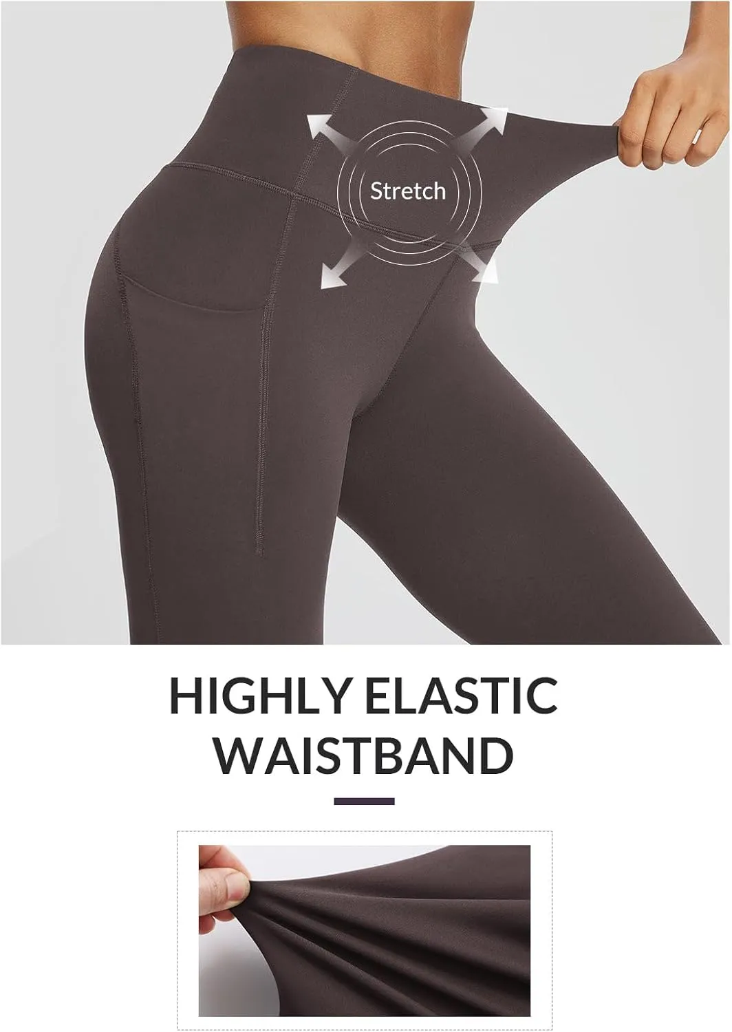 baleaf 7/8 Workout Leggings with Pockets for Women High Waisted Tummy Control Plus Size Yoga Pants for Running Gym Athletic