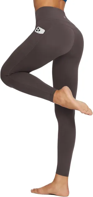 baleaf 7/8 Workout Leggings with Pockets for Women High Waisted Tummy Control Plus Size Yoga Pants for Running Gym Athletic