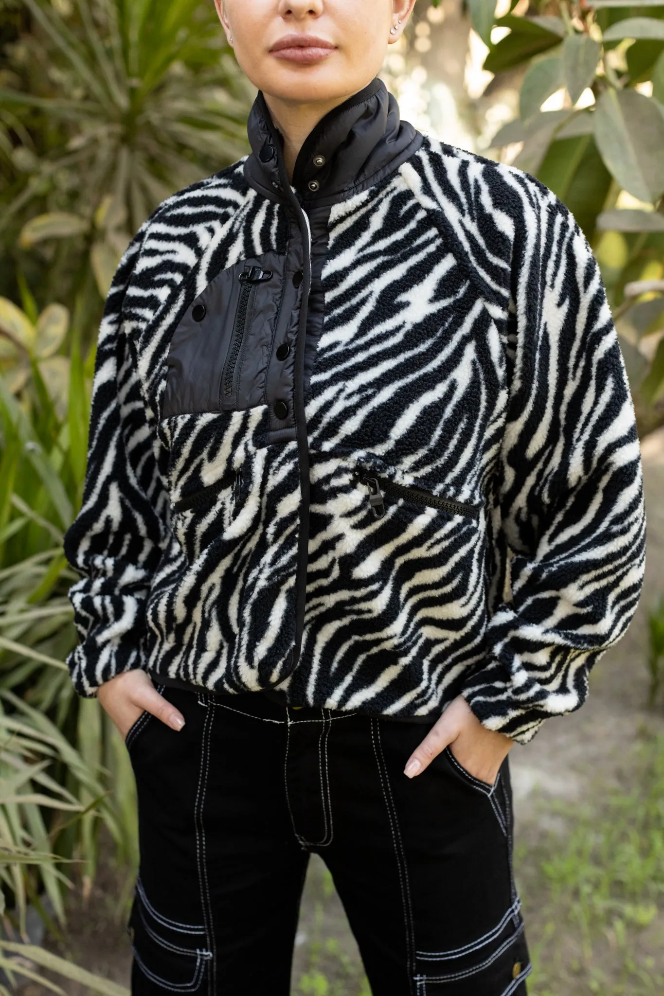 Berber Jacket with Nylon Pocket - 253030