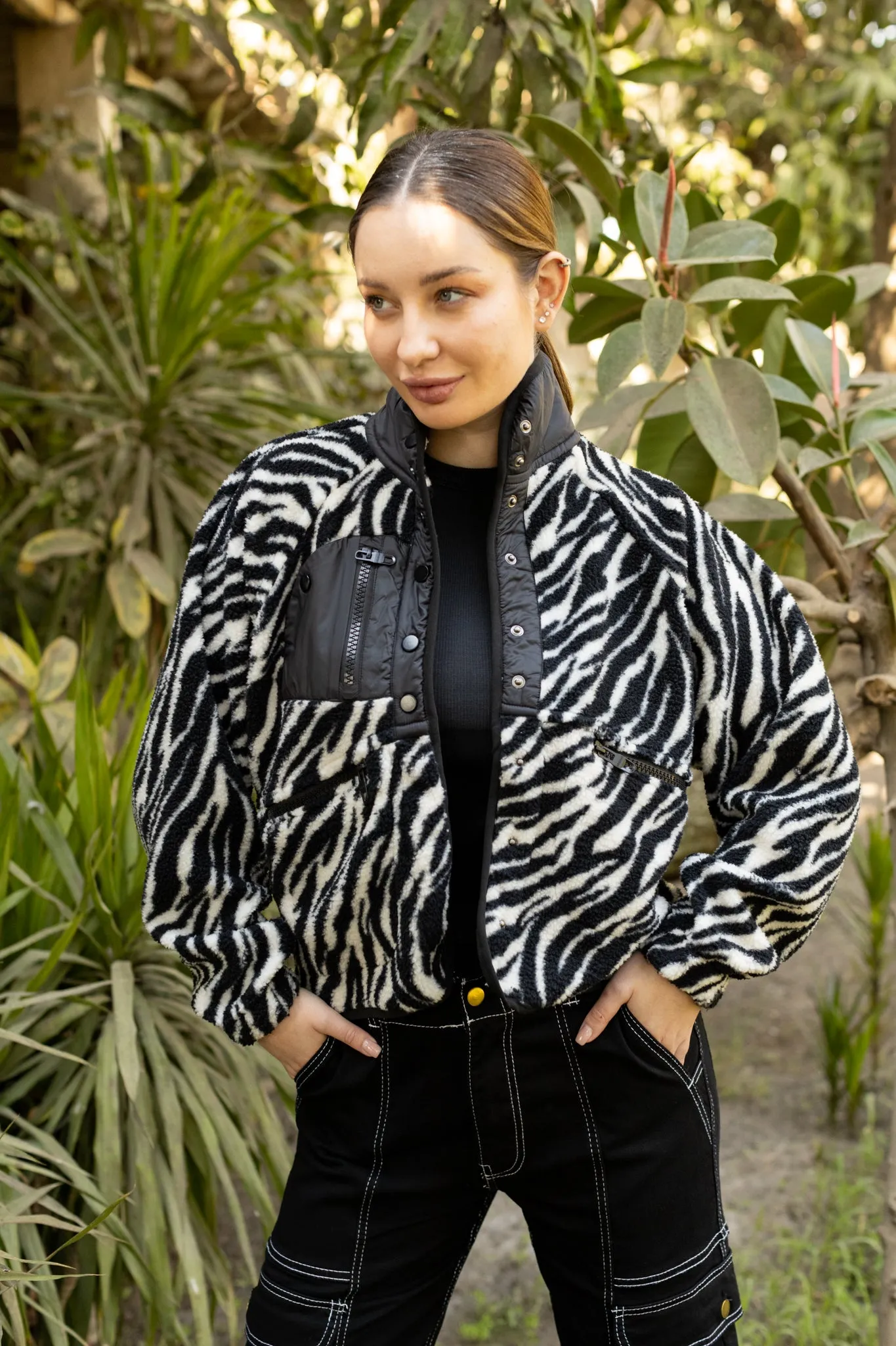 Berber Jacket with Nylon Pocket - 253030