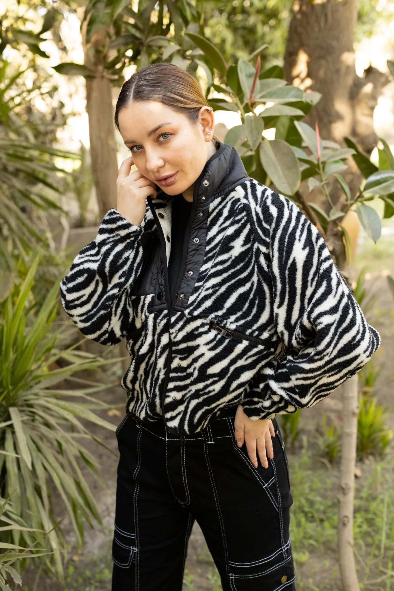 Berber Jacket with Nylon Pocket - 253030