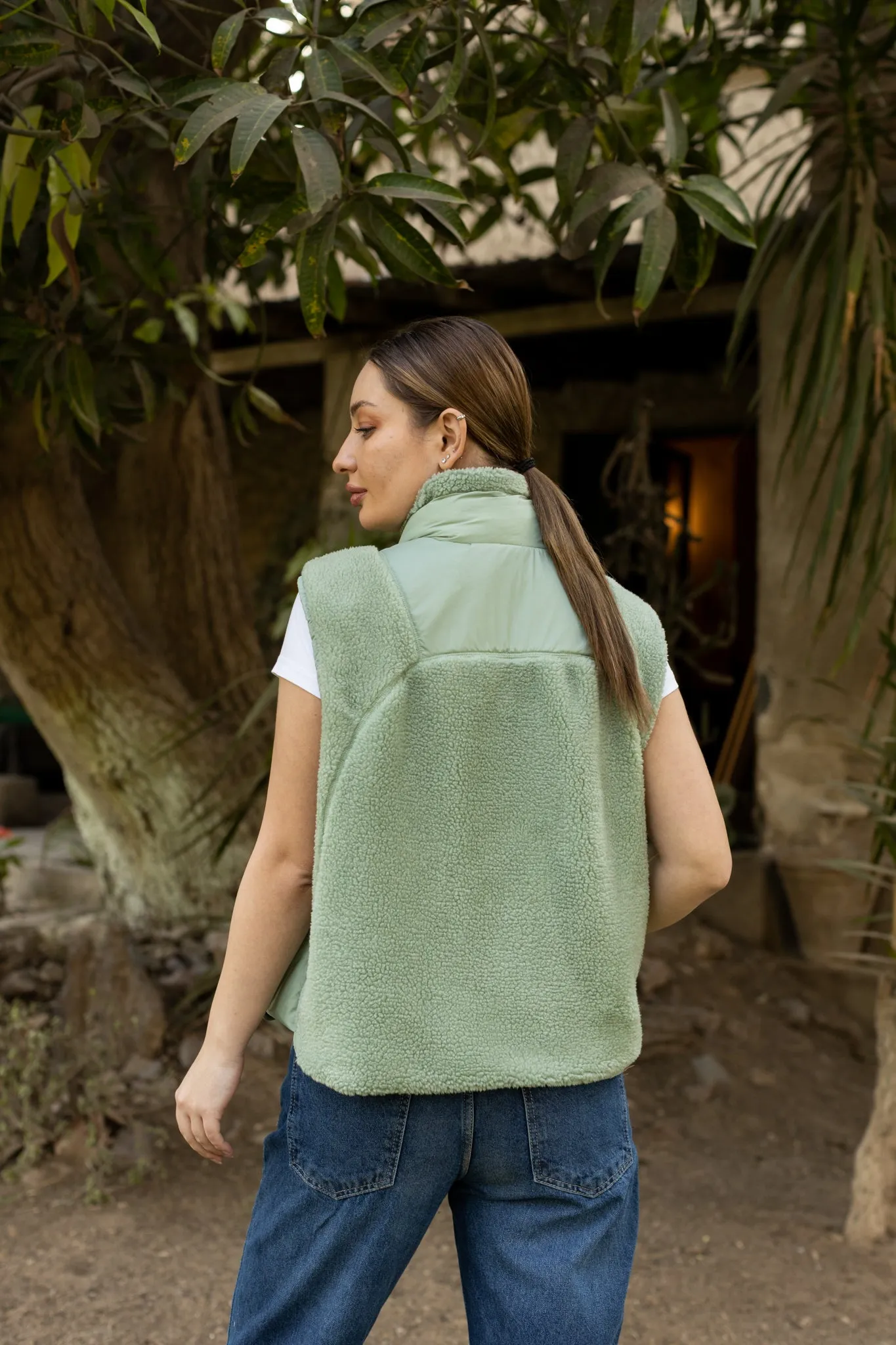 Berber nylon vest with snaps - 267009