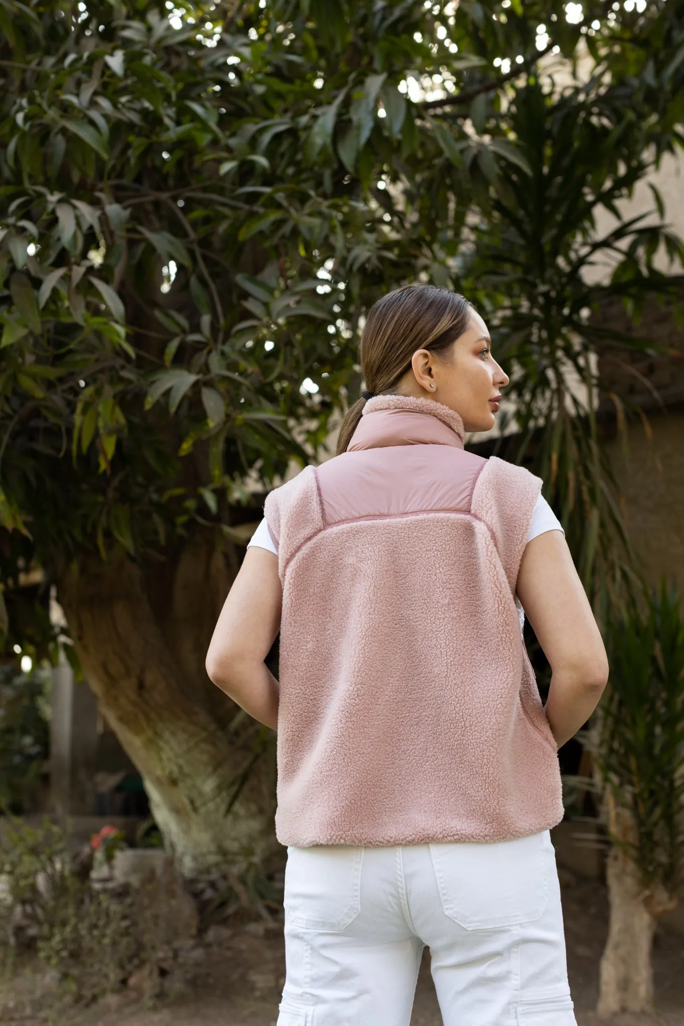 Berber nylon vest with snaps - 267009