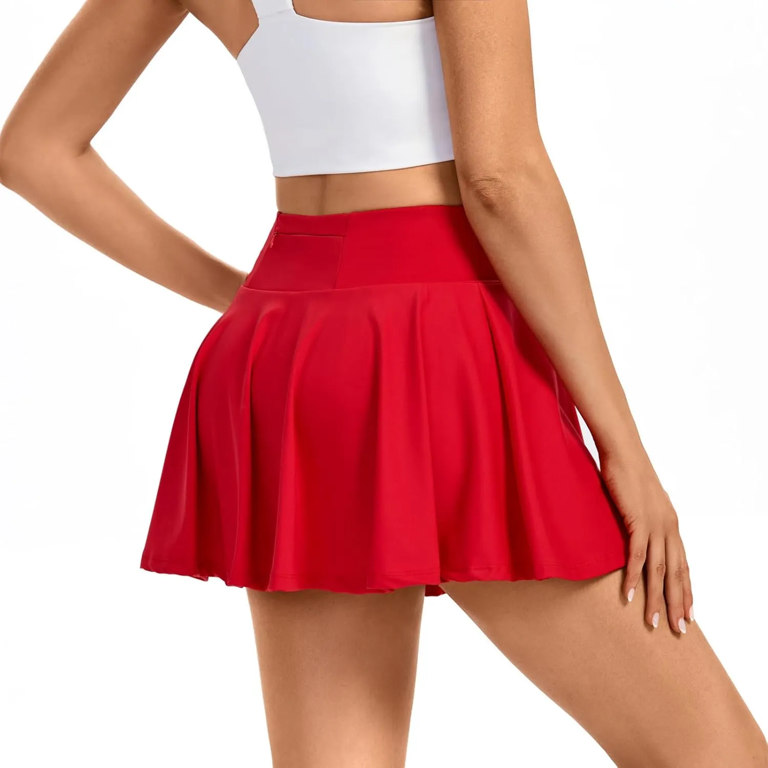 Blaosn Womens Mini Tennis Skirt Athletic Workout Golf Short Flowy Crossover Pleated Skirts with Pocket Cute Clothes Summer