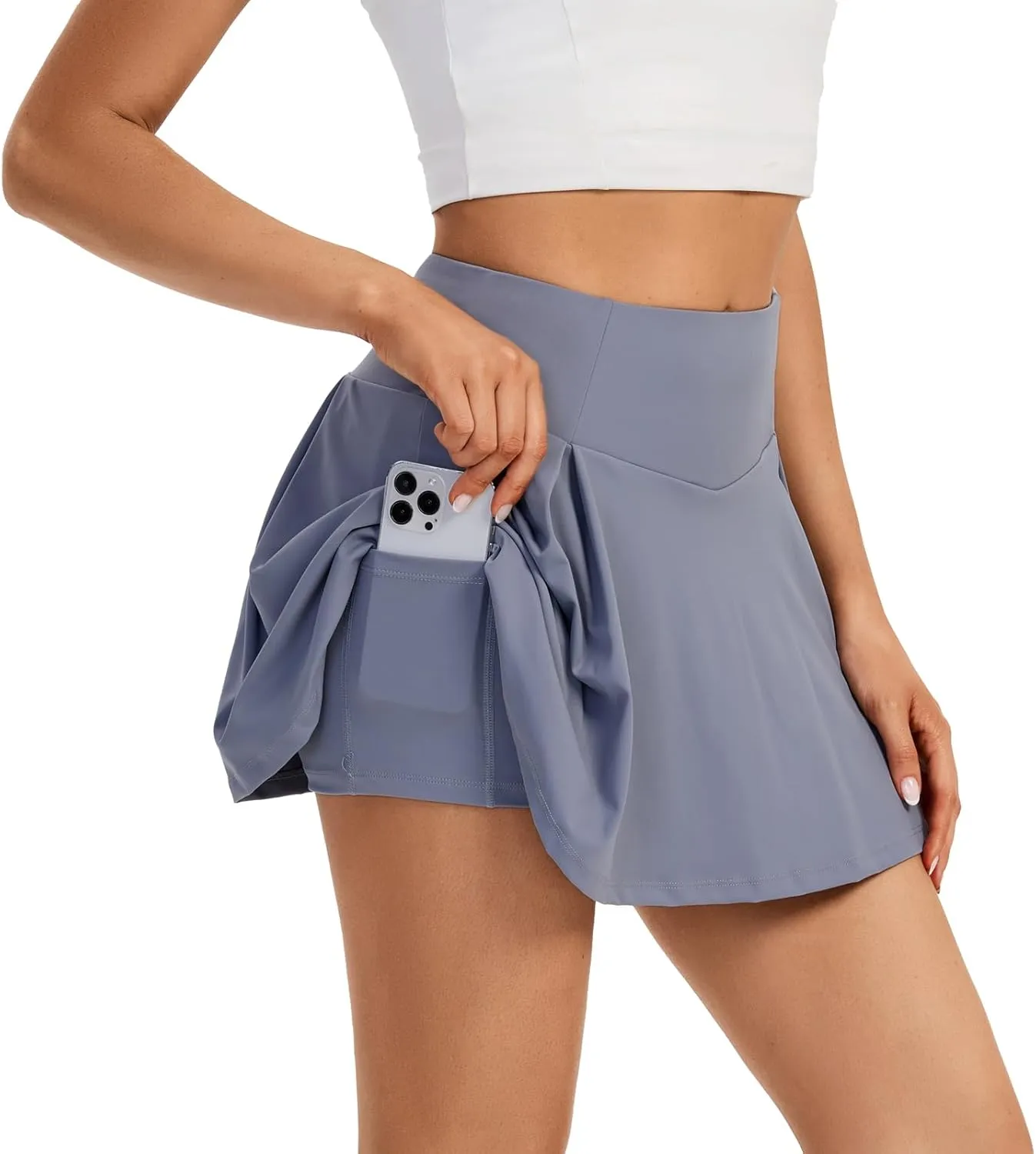 Blaosn Womens Tennis Golf Skirt Mini Pleated Athletic Skirts with Pockets Shorts Underneath Cute Clothes Summer Outfits
