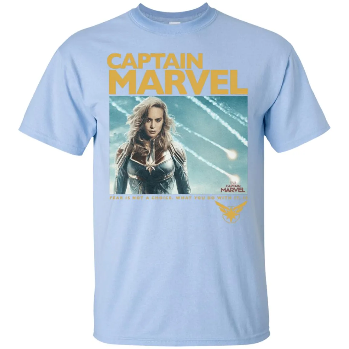 Captain Marvel Vintage Movie Poster Style Men Cotton T-Shirt