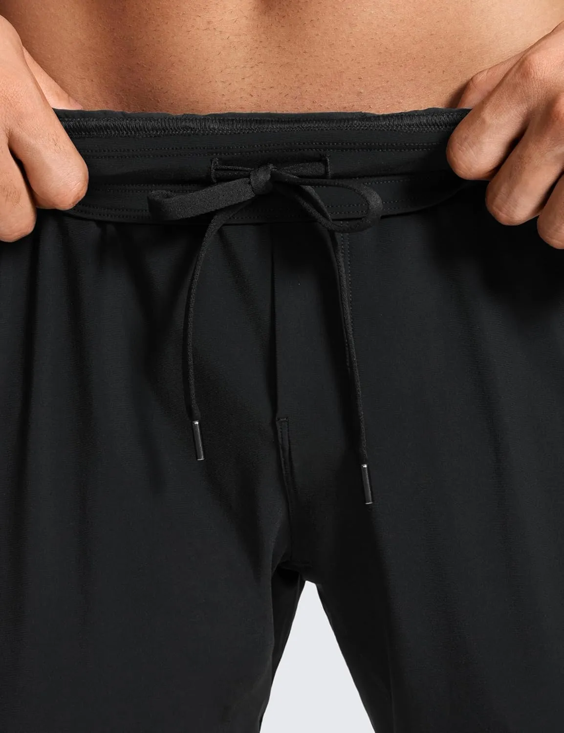 CRZ YOGA Athletic Joggers for Men - 31" Lightweight Running Training Pants with Zip Pockets and Ankle Zippers