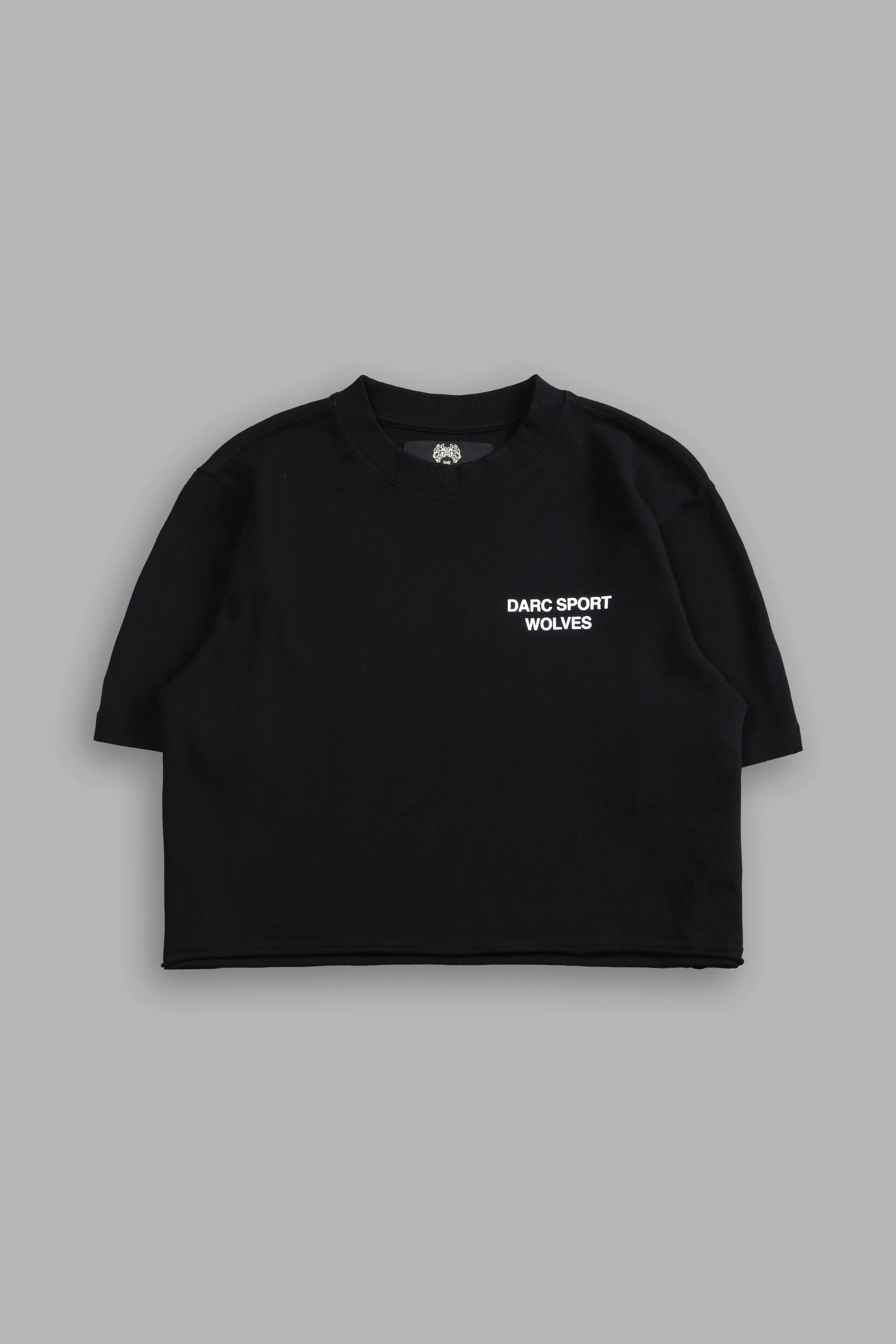 Darc Sport Wolves Blossom "Premium" (Cropped) Tee in Black
