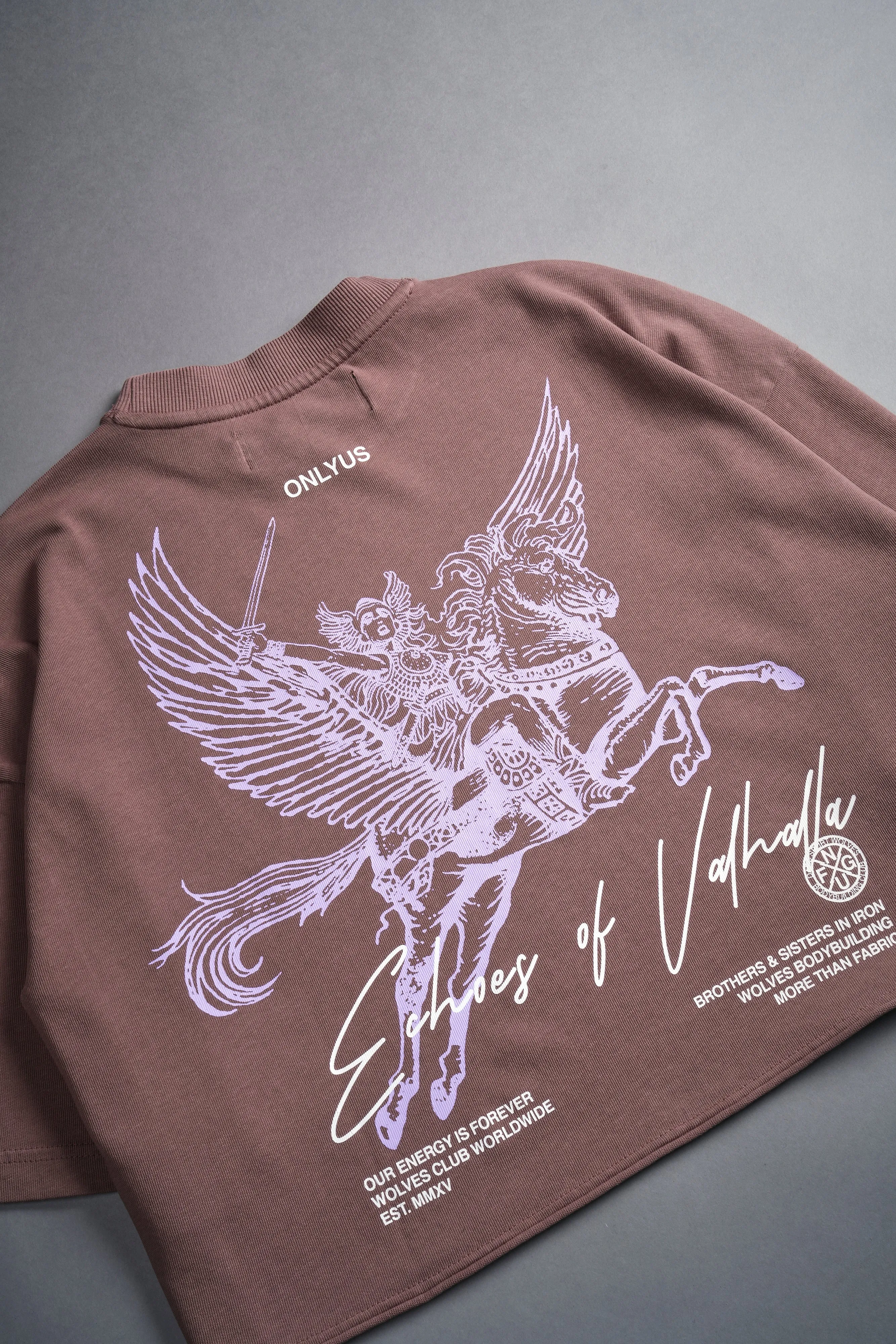 Divine Warrior "Premium" Oversized (Cropped) Tee in Norse Brown