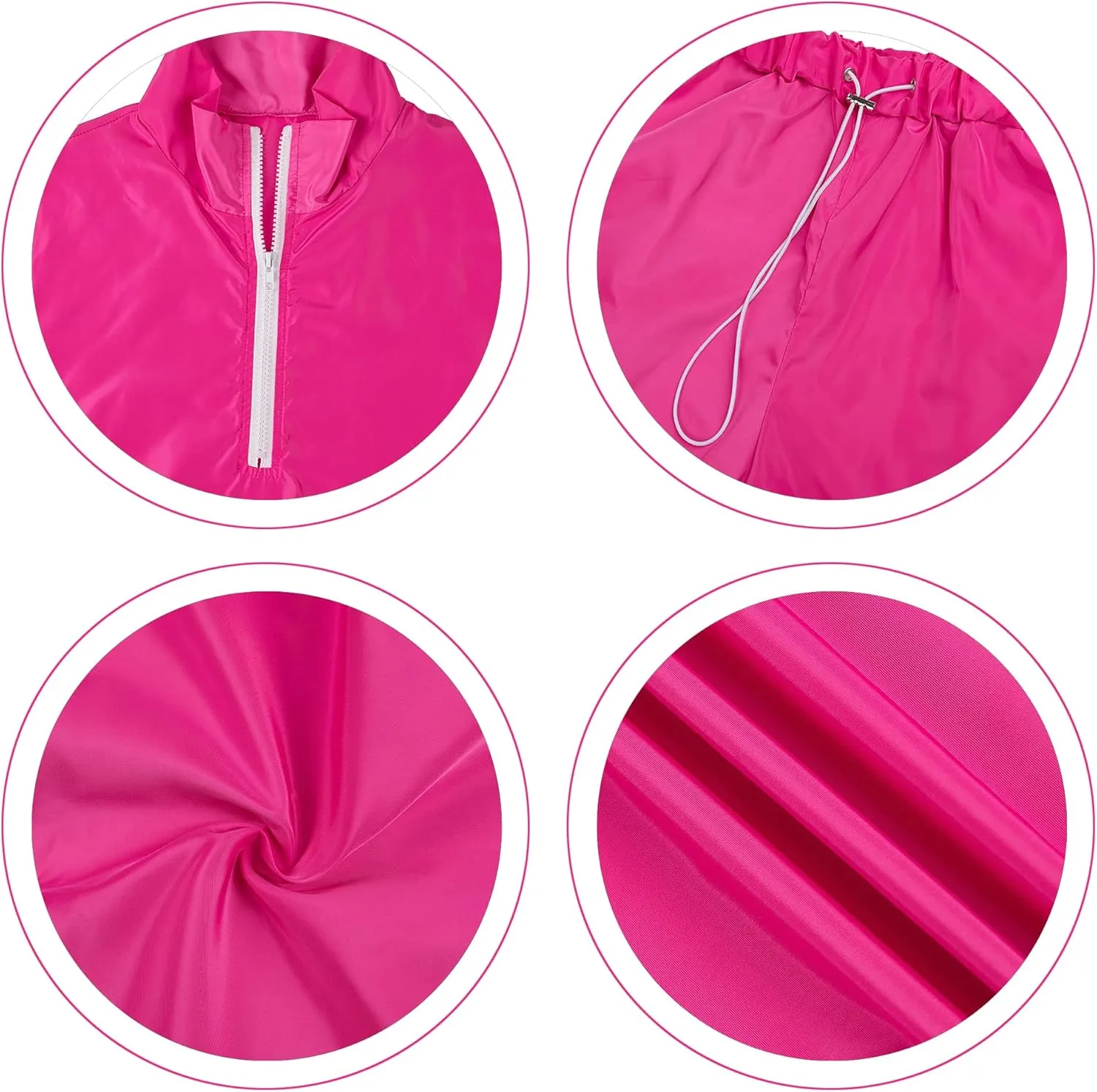 EOSIEDUR Women 2 Piece Outfits Tracksuit Jumpsuits Lightweight Windbreaker Pullover Jacket Crop Top Pants Set