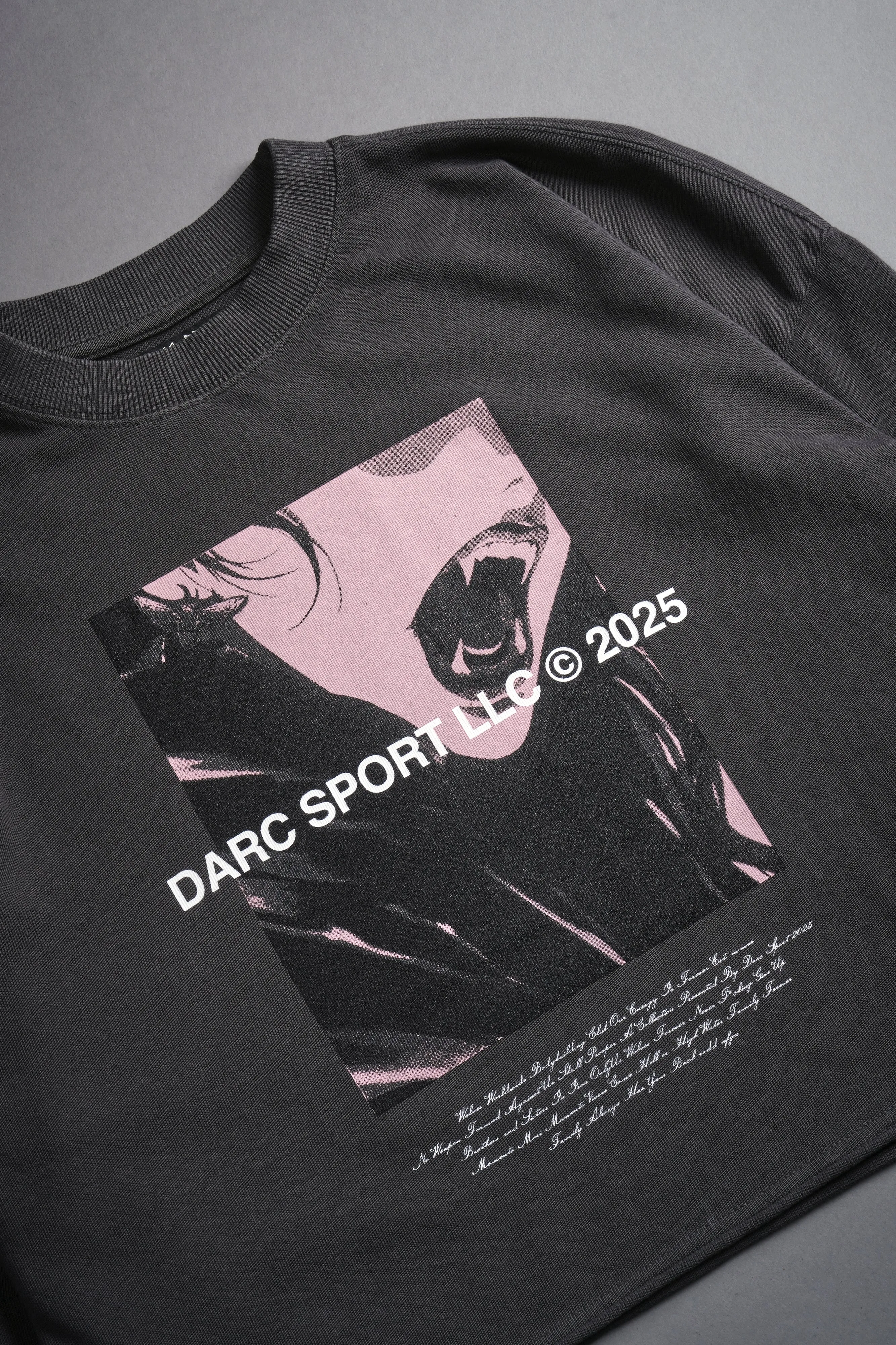 Fangs Premium "Premium" Oversized (Cropped) Tee in Wolf Gray