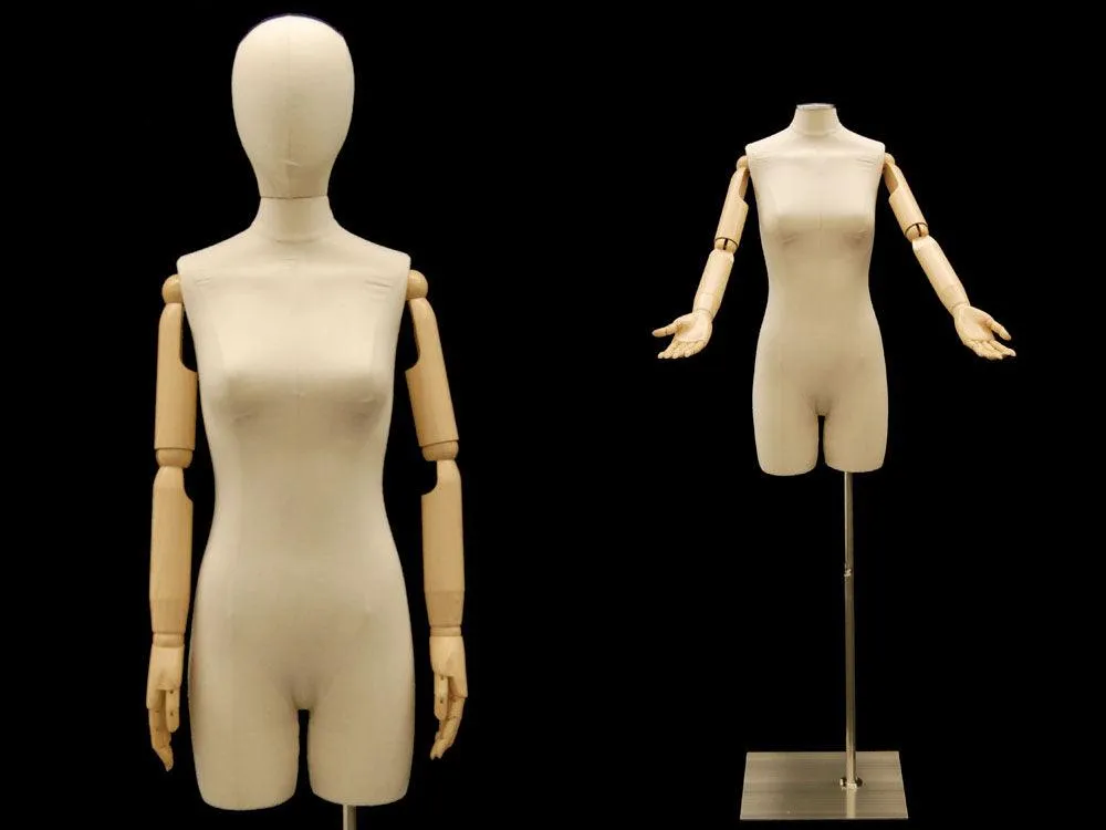 Female Display Dress Form with Arms and Head MM-JF-F2Larm