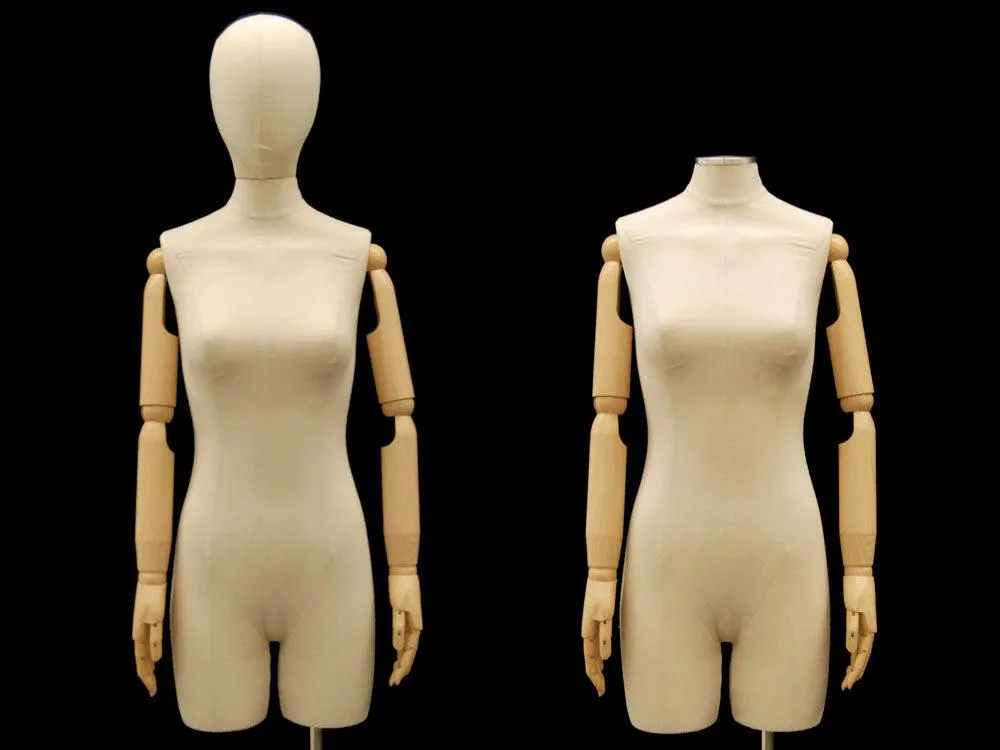 Female Display Dress Form with Arms and Head MM-JF-F2Larm