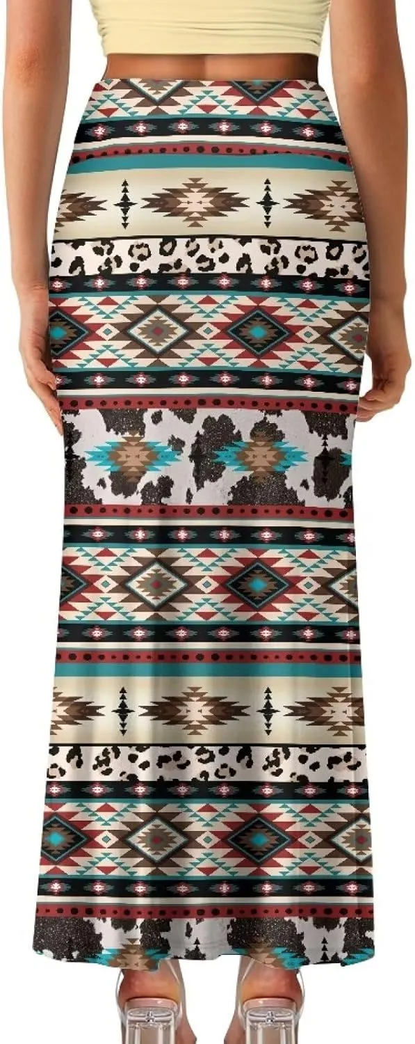 Flared Long Skirts for Women High Waist Maxi Skirts A-Line Ruffle Swing Casual Skirts for Party Holiday Cocktail