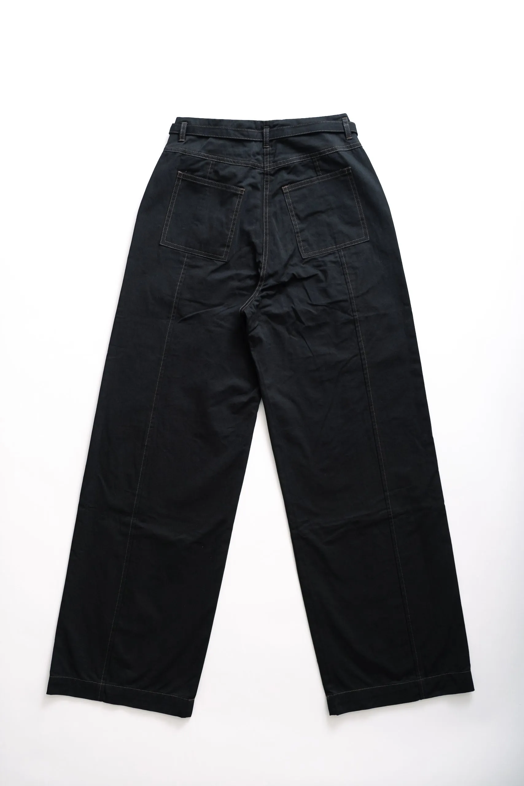 FOUND TIE FRONT PANT - BLACK
