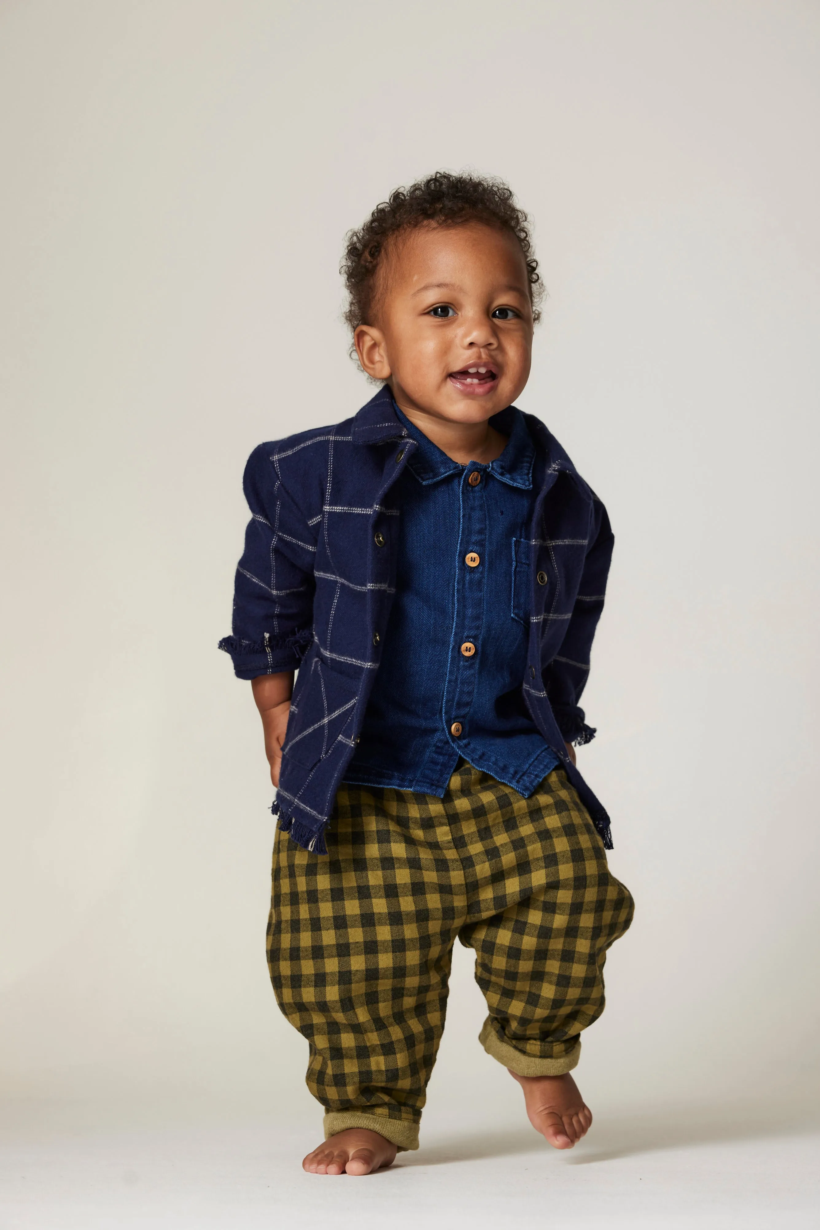 GINGHAM BABY PANTS