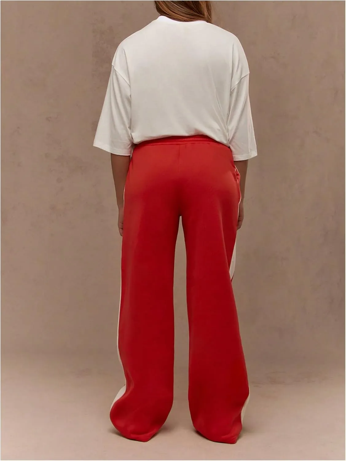 GORGLITTER Women's Low Rise Wide Leg Baggy Sweatpants Elastic Waist Straight Leg Loose Trousers Pants