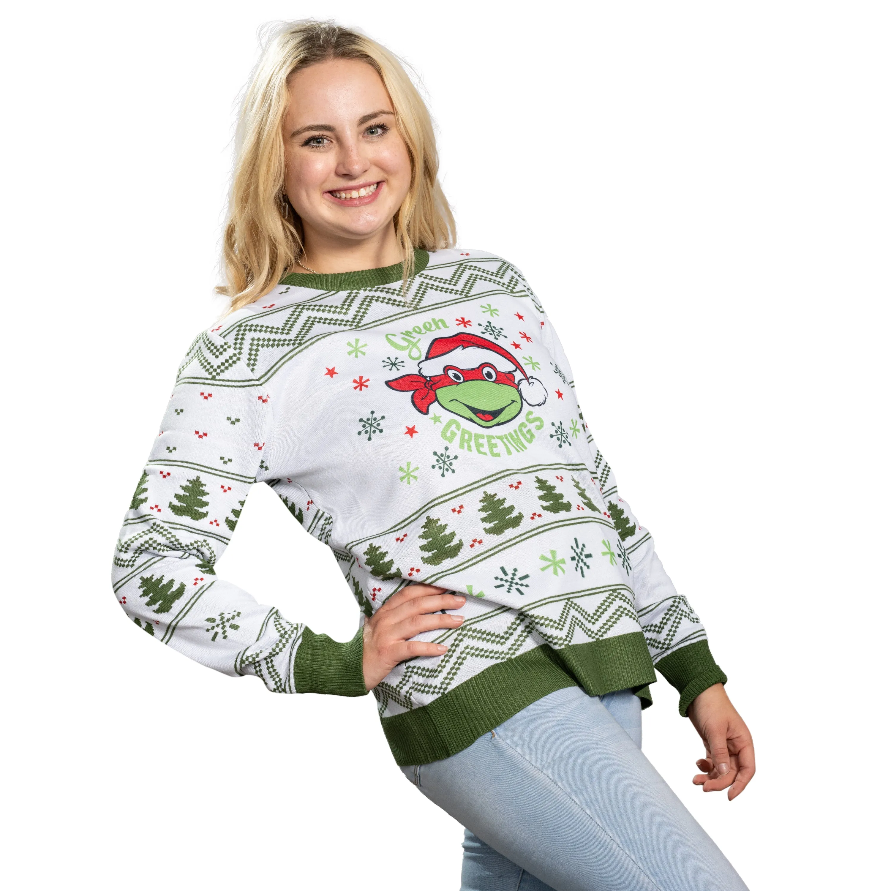 Green Greetings TMNT Christmas Sweater
