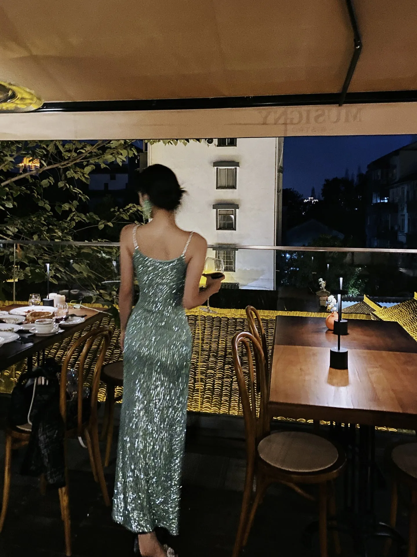 Green Sequins Spaghetti Strap Long Prom Dress with Slit Evening Formal Gown 503