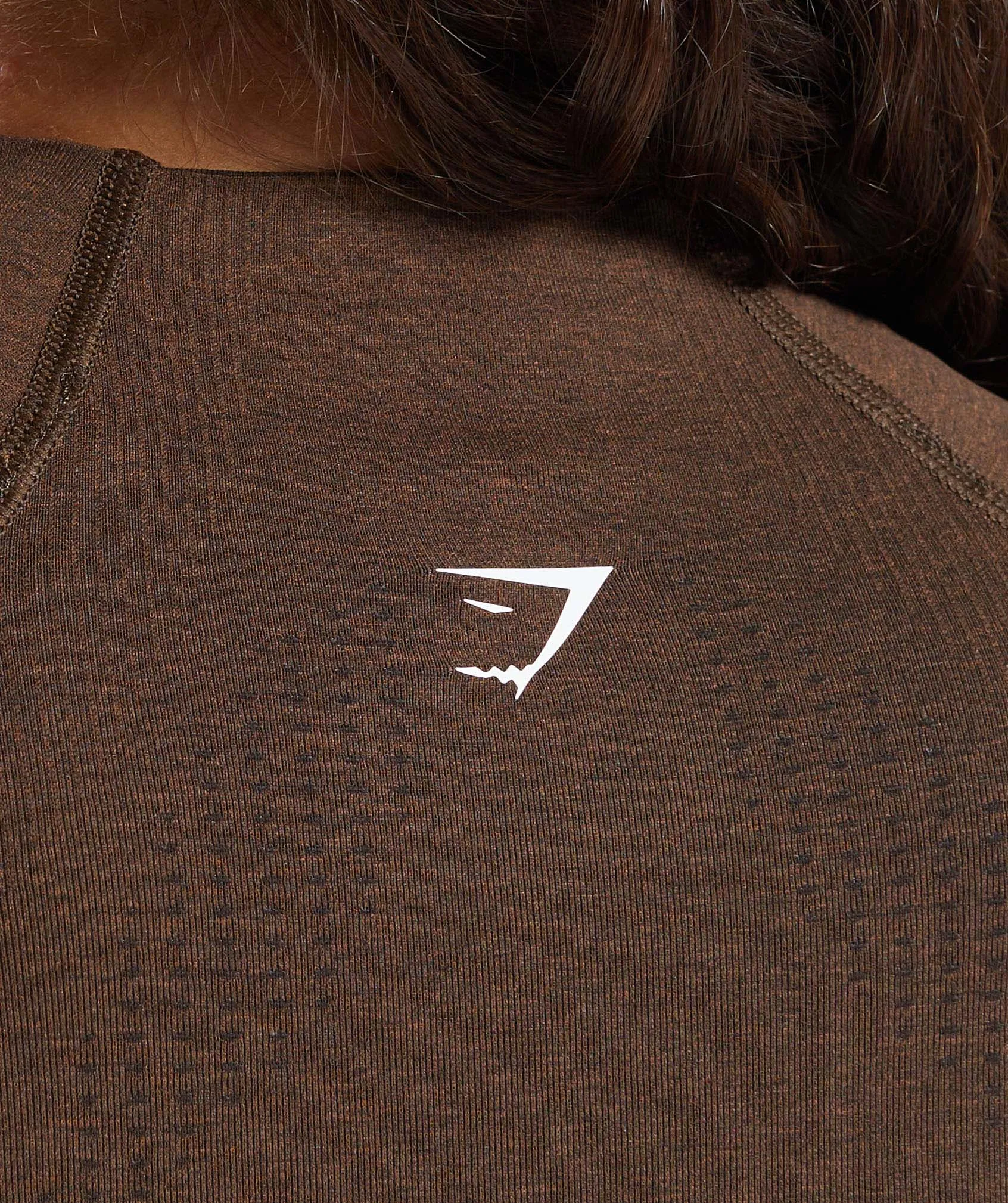 Gymshark Vital Seamless Midi Zip Pullover - Espresso Marl