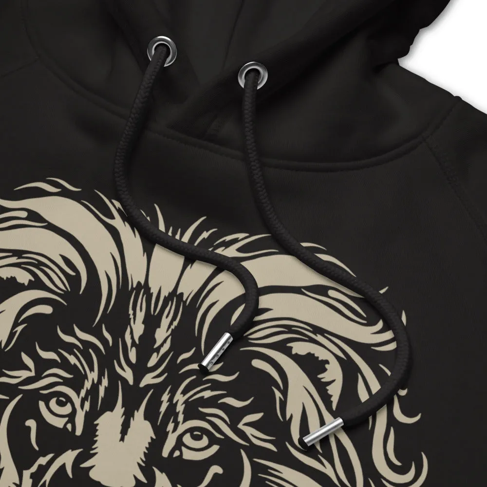 Heart of a Lion Eco Hoodie Black/Tan