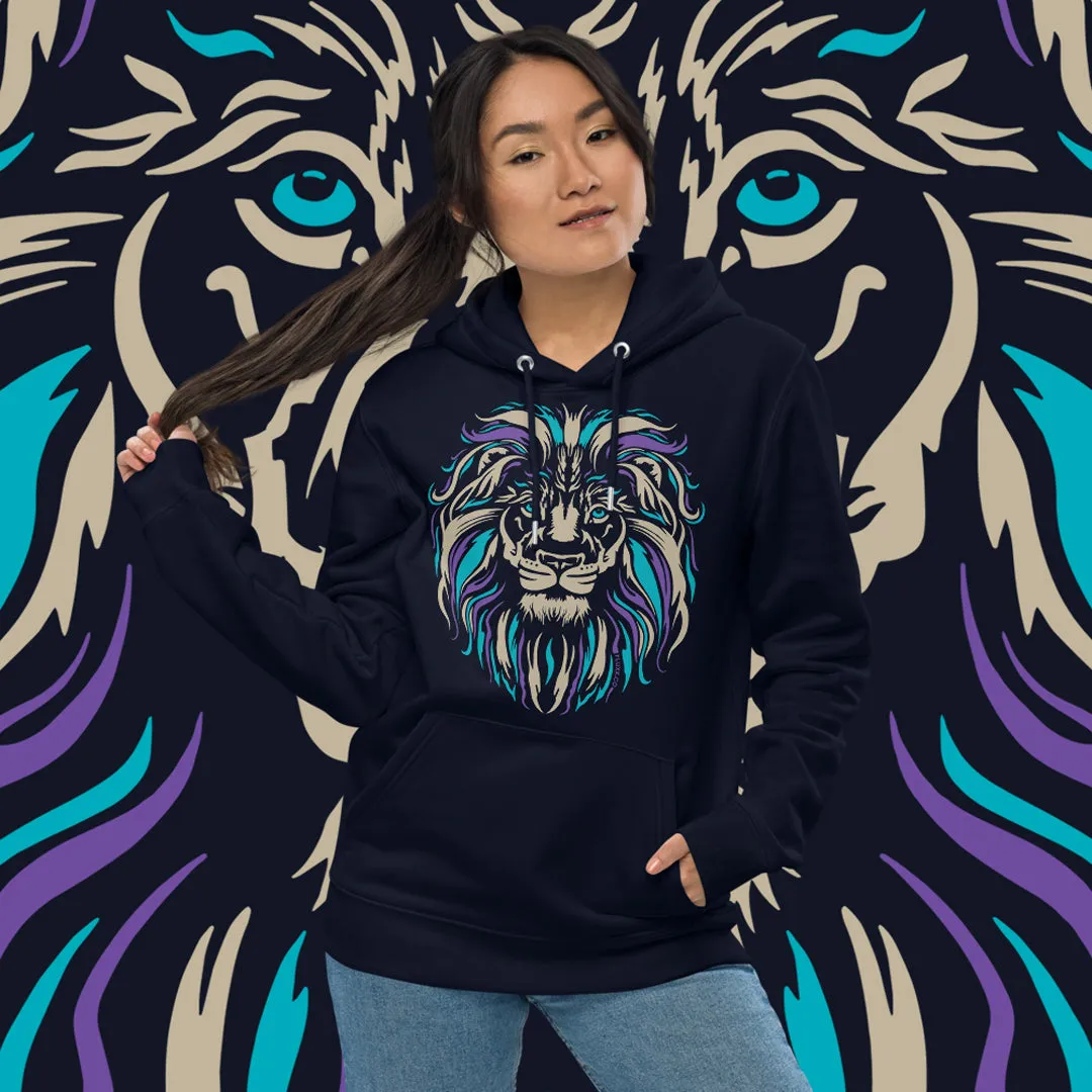 Heart of a Lion Eco Hoodie Navy