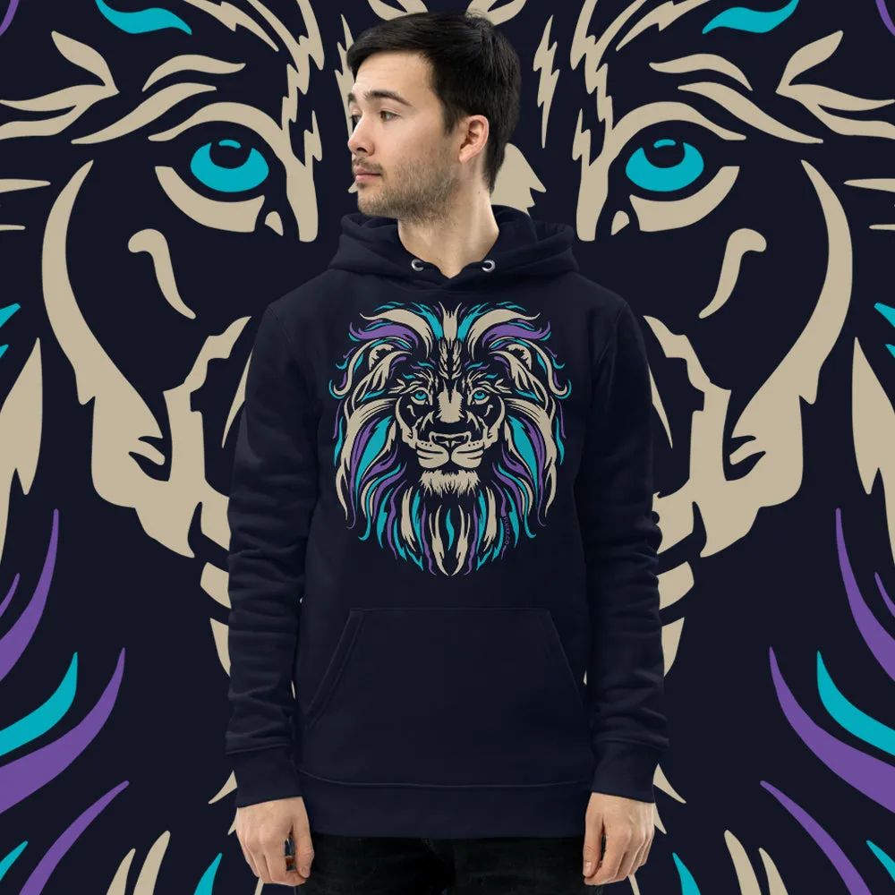 Heart of a Lion Eco Hoodie Navy