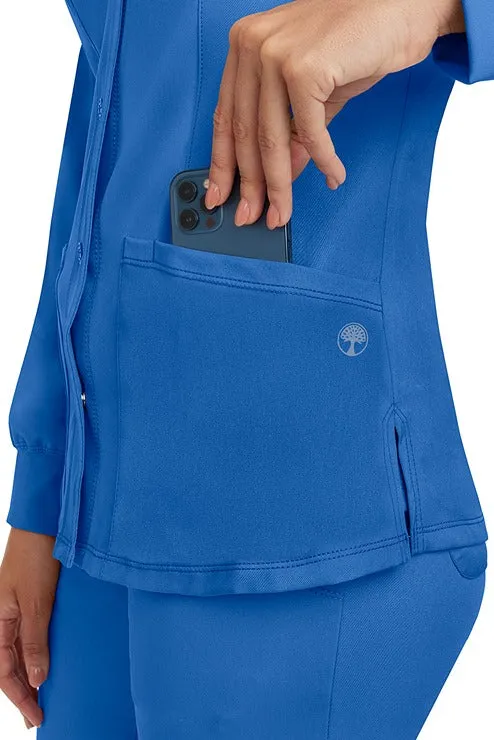 HH-Works Women's Megan Snap Front Scrub Jacket | Royal
