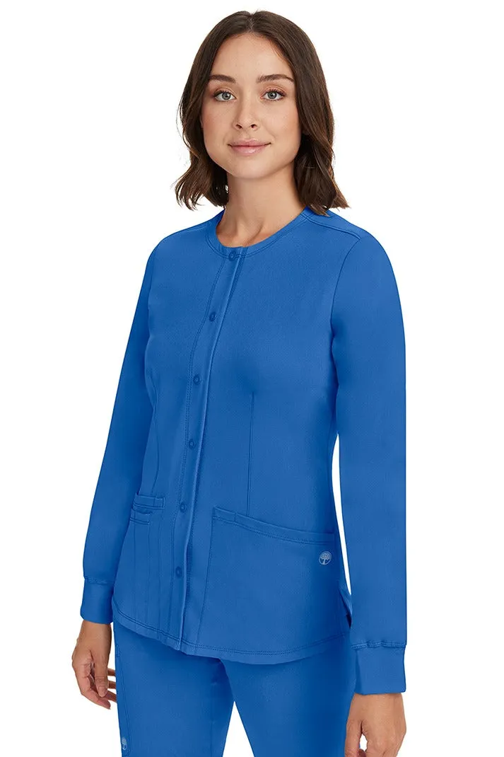 HH-Works Women's Megan Snap Front Scrub Jacket | Royal
