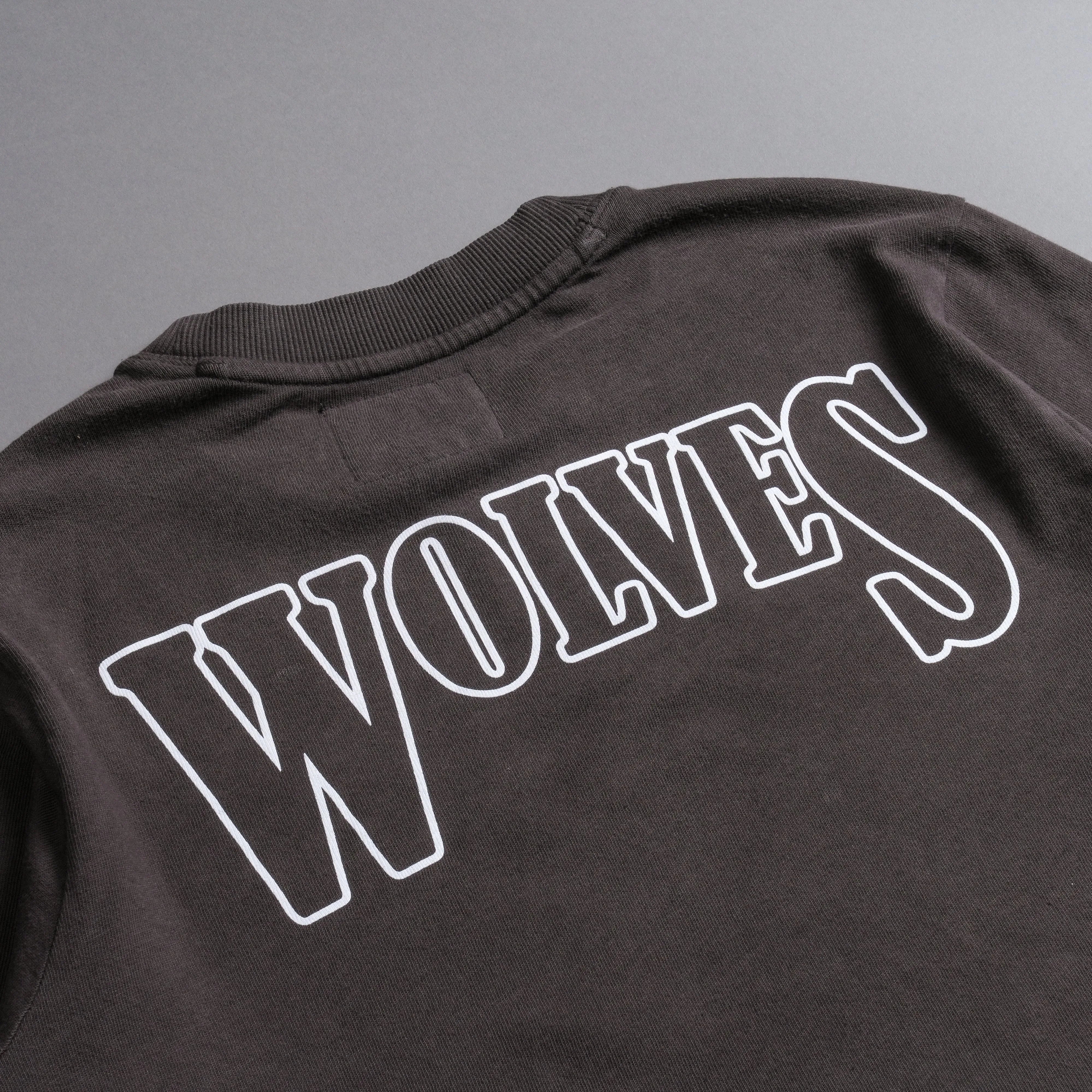 Howling At The Moon "Premium Vintage" (Cropped) Tee in Wolf Gray