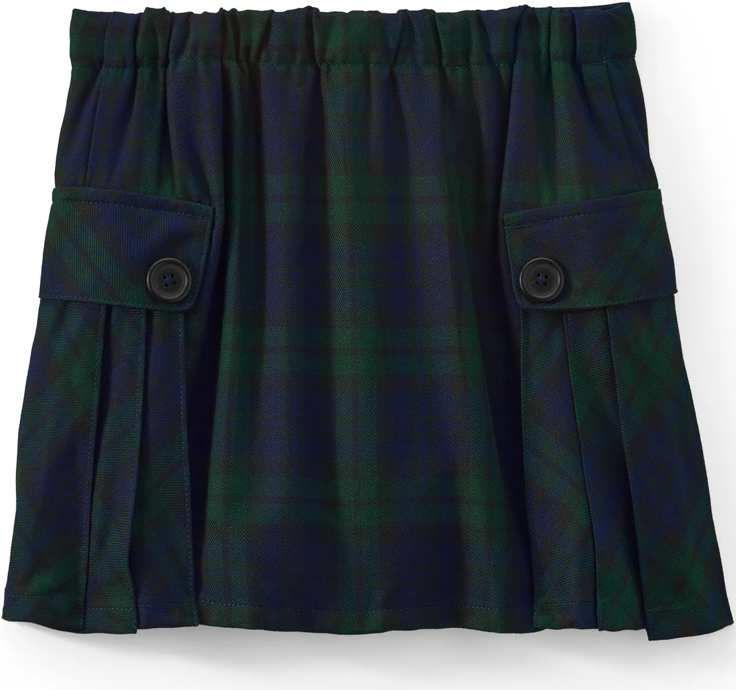 Lands' End School Uniform Girls Side Pleat Plaid Skort Above Knee