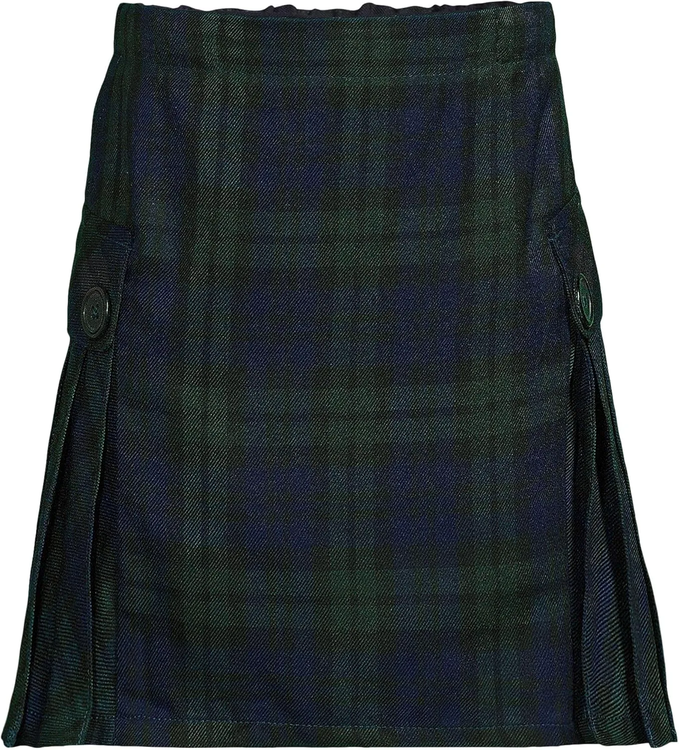 Lands' End School Uniform Girls Side Pleat Plaid Skort Above Knee