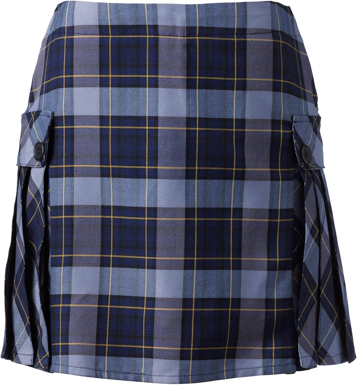 Lands' End School Uniform Young Women's Side Pleat Plaid Skort Above The Knee