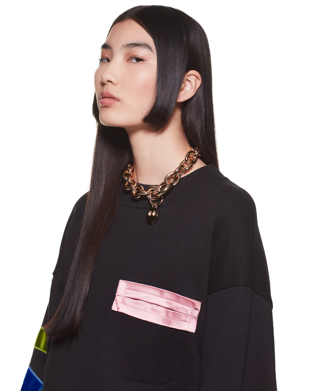 LOVE ORGANIC COTTON SEACELL BLEND SWEATSHIRT - BLACK