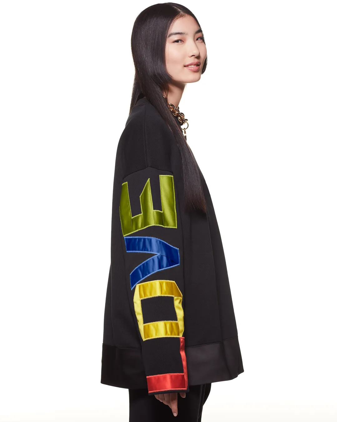 LOVE ORGANIC COTTON SEACELL BLEND SWEATSHIRT - BLACK