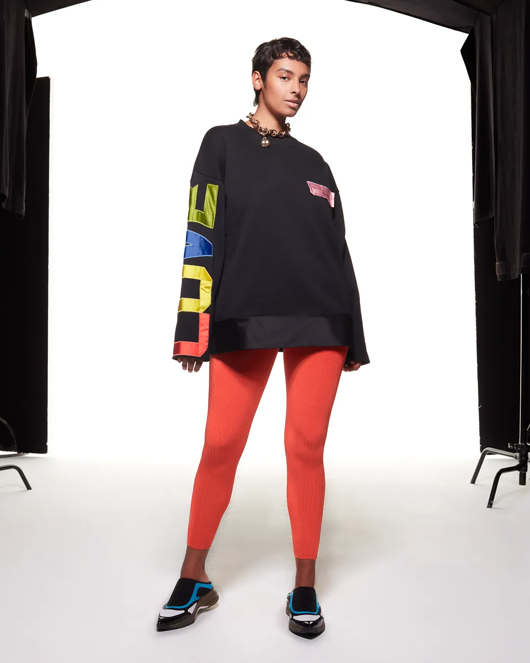 LOVE ORGANIC COTTON SEACELL BLEND SWEATSHIRT - BLACK