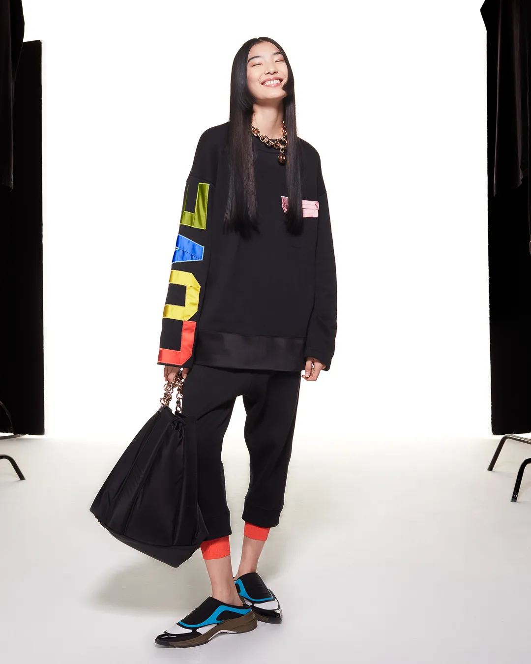 LOVE ORGANIC COTTON SEACELL BLEND SWEATSHIRT - BLACK
