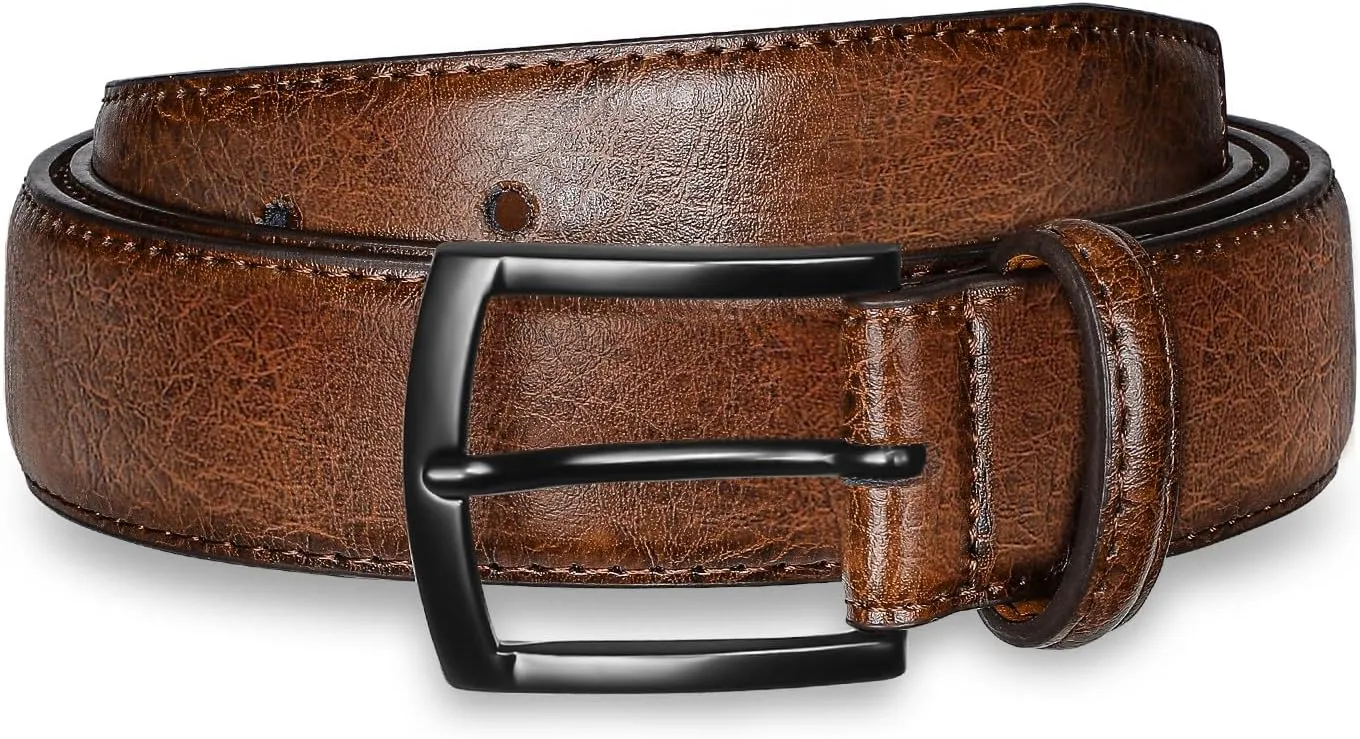 Men's Belt Genuine Leather Belt for Men Dress Casual Golf Jeans Pants 1 3/8"